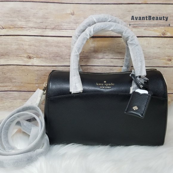 Kate Spade Medium Duffel Black Crossbody Devyn New